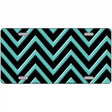 Tiffany Blue Chevron Metal Novelty License Plate 12" x 6" (LP)