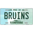 Bruins New Hampshire Metal Novelty License Plate 12" x 6" (LP)