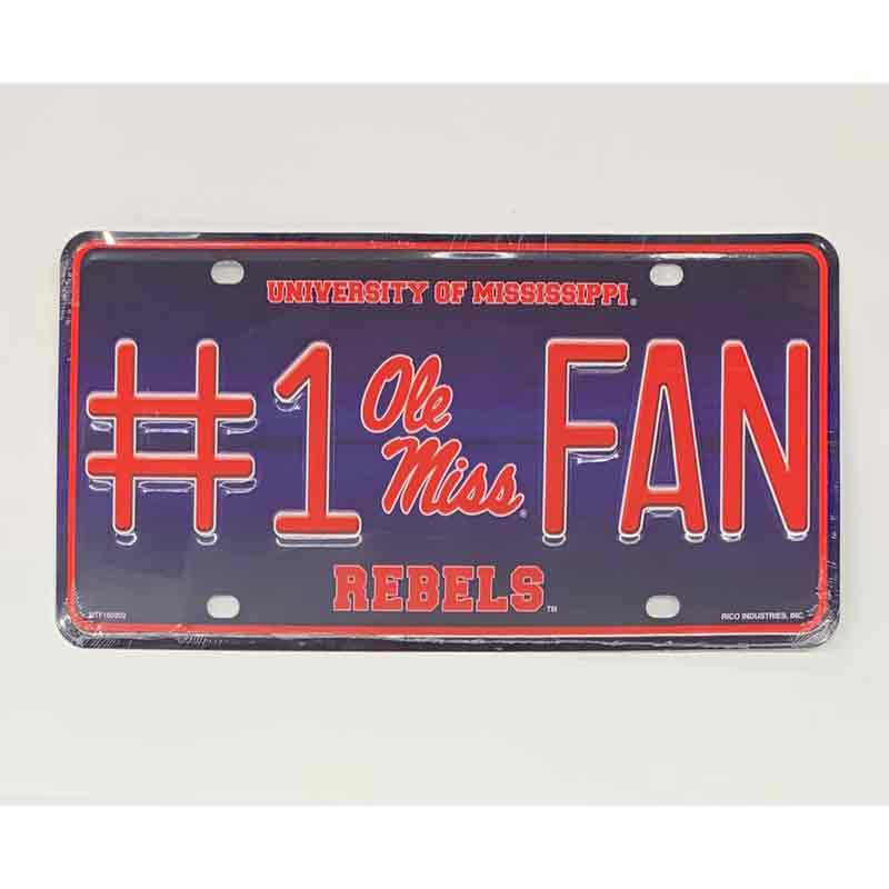 Ole Miss Fan Deluxe Metal Novelty License Plate Tag LP-5510