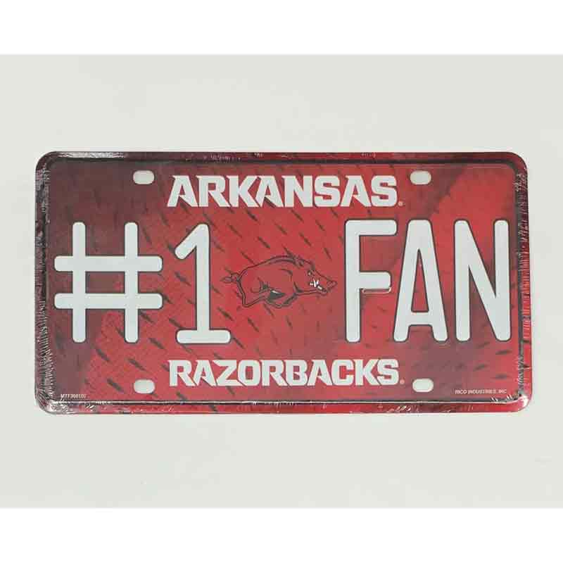 Arkansas Fan Deluxe Metal Novelty License Plate Tag LP-5527