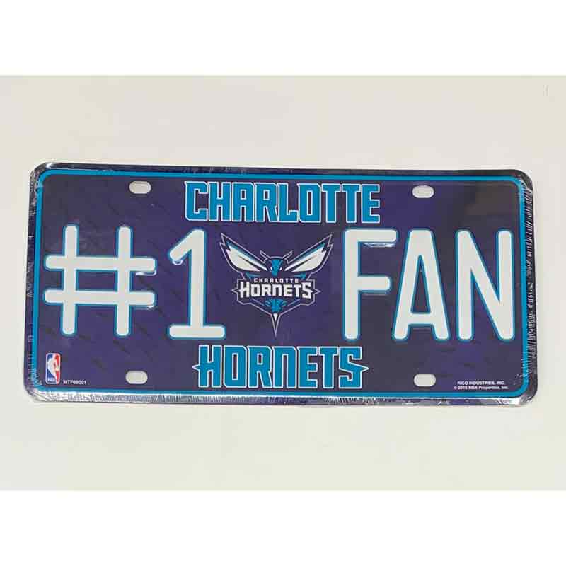 Charlotte Hornets Fan Metal Novelty License Plate Tag LP-5575