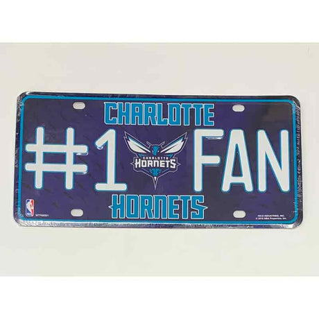 Charlotte Hornets Fan Metal Novelty License Plate Tag LP-5575