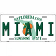 Miami Florida Novelty Metal License Plate 12" x 6" (LP)