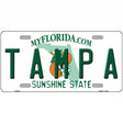 Tampa Florida Novelty Metal License Plate 12" x 6" (LP)