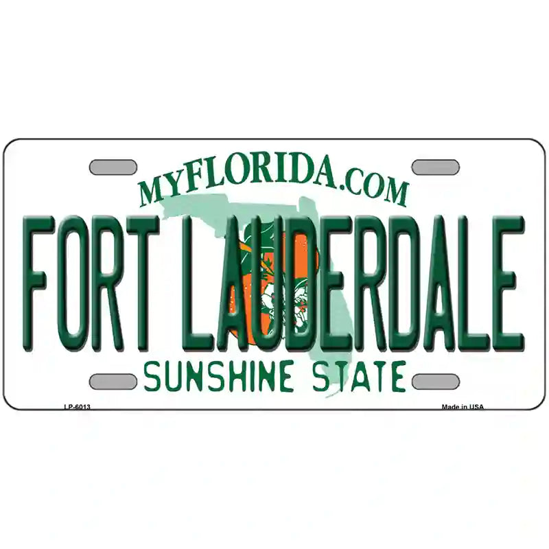 Fort Lauderdale Florida Novelty Metal License Plate 12" x 6" (LP)