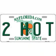 2 Hot Florida Novelty Metal License Plate 12" x 6" (LP)