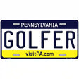 Golfer Pennsylvania State Novelty Metal License Plate 12" x 6" (LP)