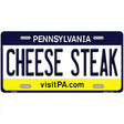 Cheese Steak Pennsylvania State Novelty Metal License Plate 12" x 6" (LP)