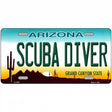 Arizona Scuba Diver Novelty Metal License Plate 12" x 6" (LP)