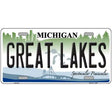 Great Lakes Michigan Metal Novelty License Plate 12" x 6" (LP)