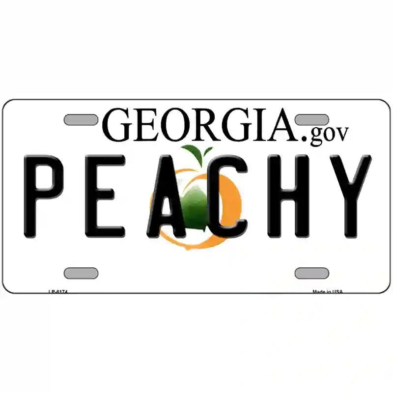 Peachy Georgia Novelty Metal License Plate 12" x 6" (LP)