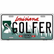 Golfer Louisiana Novelty Metal License Plate 12" x 6" (LP)