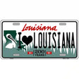 I Love Louisiana Novelty Metal License Plate 12" x 6" (LP)