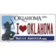 I Love Oklahoma Novelty Metal License Plate 12" x 6" (LP)