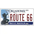 Route 66 Oklahoma Novelty Metal License Plate 12" x 6" (LP)