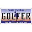 Golfer South Carolina Novelty Metal License Plate 12" x 6" (LP)