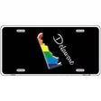 Delaware Rainbow Metal Novelty License Plate 12" x 6" (LP)