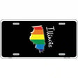 Illinois Rainbow Metal Novelty License Plate 12" x 6" (LP)