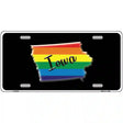 Iowa Rainbow Metal Novelty License Plate 12" x 6" (LP)