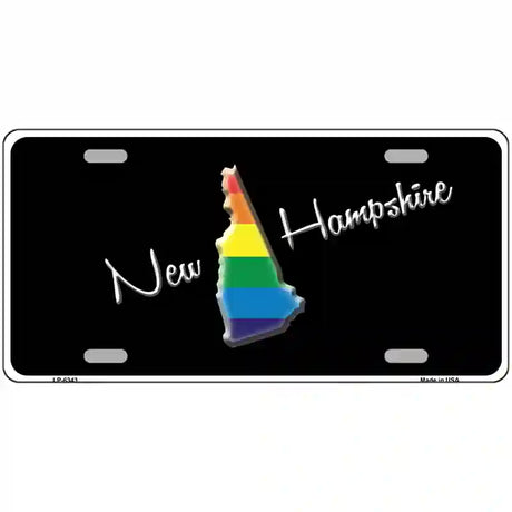 New Hampshire Rainbow Metal Novelty License Plate 12" x 6" (LP)