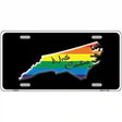 North Carolina Rainbow Metal Novelty License Plate 12" x 6" (LP)