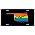 Oklahoma Rainbow Metal Novelty License Plate 12" x 6" (LP)