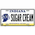 Sugar Cream Indiana Novelty Metal License Plate 12" x 6" (LP)