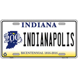 Indianapolis Indiana Novelty Metal License Plate 12" x 6" (LP)