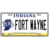 Fort Wayne Indiana Novelty Metal License Plate 12" x 6" (LP)