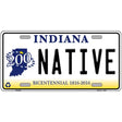 Native Indiana Novelty Metal License Plate 12" x 6" (LP)