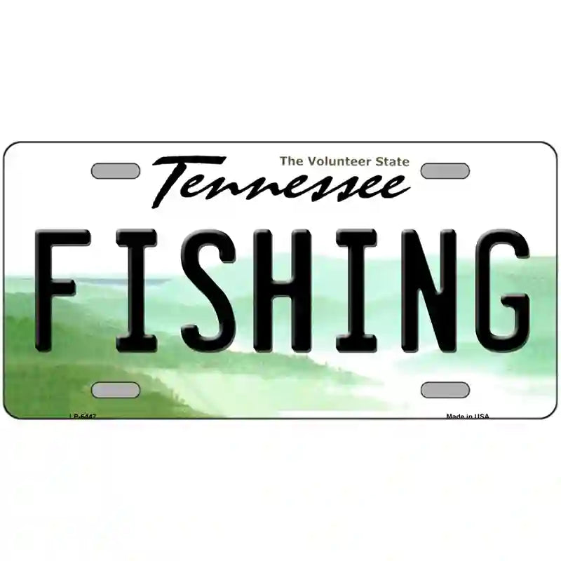 Fishing Tennessee Novelty Metal License Plate 12" x 6" (LP)