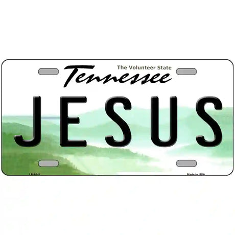 Jesus Tennessee Novelty Metal License Plate 12" x 6" (LP)