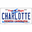 Charlotte North Carolina Novelty Metal License Plate 12" x 6" (LP)