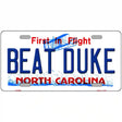 Beat Duke North Carolina Novelty Metal License Plate 12" x 6" (LP)