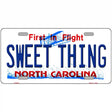 Sweet Thing North Carolina Novelty Metal License Plate 12" x 6" (LP)