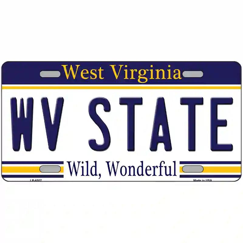 West Virginia State Novelty Metal License Plate 12" x 6" (LP)