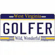 Golfer West Virginia Novelty Metal License Plate 12" x 6" (LP)