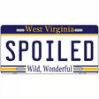 Spoiled West Virginia Novelty Metal License Plate 12" x 6" (LP)