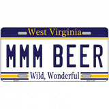 MMM Beer West Virginia Novelty Metal License Plate Tag 12" x 6" (LP)