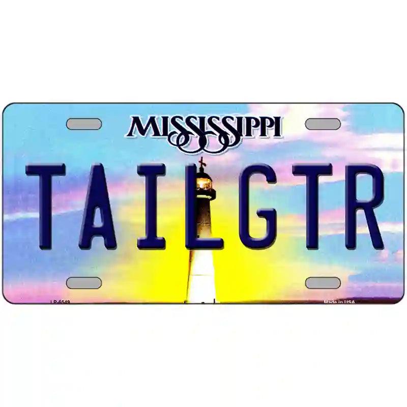 Tailgtr Mississippi Novelty Metal License Plate 12" x 6" (LP)