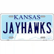 Jayhawks Kansas Novelty Metal License Plate 12" x 6" (LP)