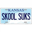 Skool Suks Kansas Novelty Metal License Plate 12" x 6" (LP)