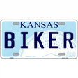 Biker Kansas Novelty Metal License Plate 12" x 6" (LP)