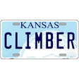 Climber Kansas Novelty Metal License Plate 12" x 6" (LP)