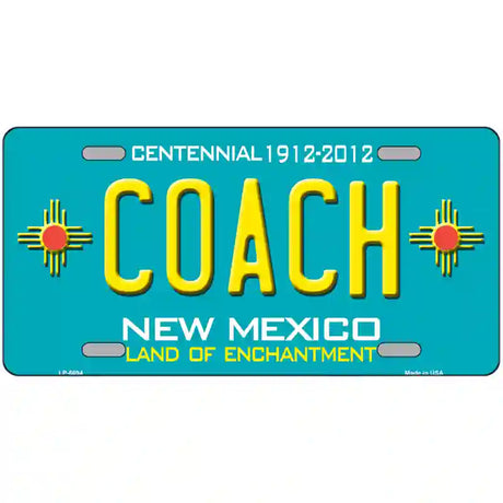 Coach New Mexico Novelty Metal License Plate 12" x 6" (LP)