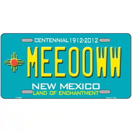 Meeooww New Mexico Novelty Metal License Plate 12" x 6" (LP)