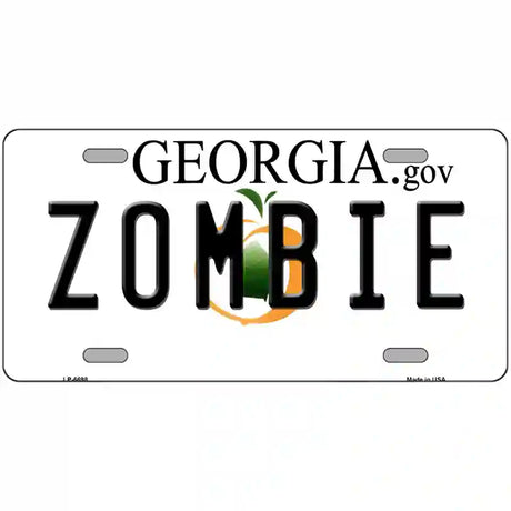 Zombie Georgia Novelty Metal License Plate 12" x 6" (LP)