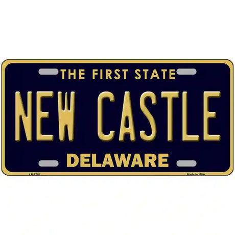 New Castle Delaware Novelty Metal License Plate 12" x 6" (LP)