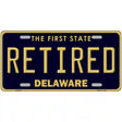 Retired Delaware Novelty Metal License Plate 12" x 6" (LP)