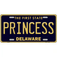 Princess Delaware Novelty Metal License Plate 12" x 6" (LP)